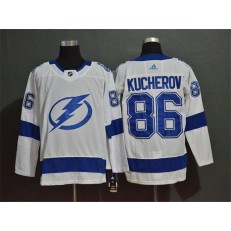 Tampa Bay Lightning #86 Nikita Kucherov White Adidas NHL Jersey