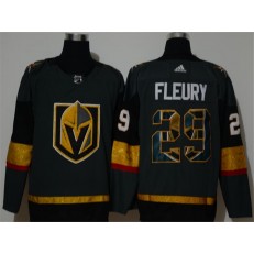 Vegas Golden Knights #29 Marc-Andre Fleury Gray Adidas Fashion NHL Jersey