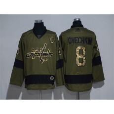 Washington Capitals #8 Alexander Ovechkin Olive Adidas NHL Jersey