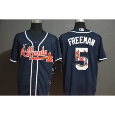 MLB Atlanta Braves #5 Freddie Freeman Nave 2020 Nike Cool Base Fashion Jersey