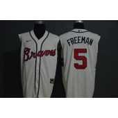 MLB Atlanta Braves #5 Freddie Freeman White Nike Cool Base Sleeveless Jersey