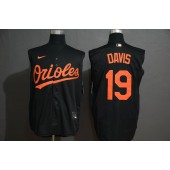 MLB Baltimore Orioles #19 Chris Davis Black Nike Cool Base Sleeveless Jersey