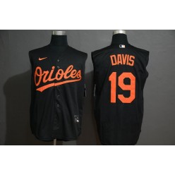 MLB Baltimore Orioles #19 Chris Davis Black Nike Cool Base Sleeveless Jersey