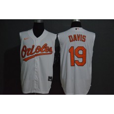 MLB Baltimore Orioles #19 Chris Davis White Nike Cool Base Sleeveless Jersey