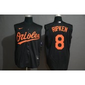 MLB Baltimore Orioles #8 Cal Ripken Jr Navy Nike Cool Base Sleeveless Jersey