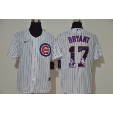 MLB Chicago Cubs #17 Kris Bryant White Nike Cool Base Player Jersey