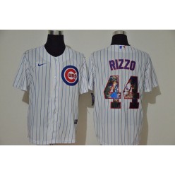 MLB Chicago Cubs #44 Anthony Rizzo White Nike Cool Base Player Jersey