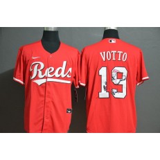 MLB Cincinnati Reds #19 Joey Votto Red 2020 Nike Cool Base Fashion Jersey