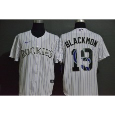 MLB Colorado Rockies #19 Charlie Blackmon White 2020 Nike Cool Base Fashion Jersey