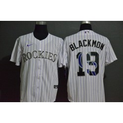 MLB Colorado Rockies #19 Charlie Blackmon White 2020 Nike Cool Base Fashion Jersey