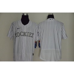 MLB Colorado Rockies Blank White Flexbase Jersey