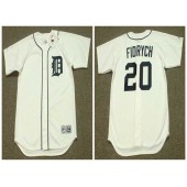 MLB Detroit Tigers #20 Mark Fidrych White 1976'S Throwback Cool Base Jersey