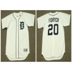 MLB Detroit Tigers #20 Mark Fidrych White 1976'S Throwback Cool Base Jersey