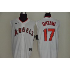 MLB Los Angeles Angels #17 Shohei Ohtani White Nike Cool Base Sleeveless Jersey