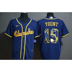 MLB Milwaukee Brewers #19 Robin Yount Royal 2020 Nike Cool Base Fashion Jersey