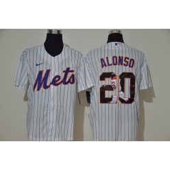MLB New York Mets #20 Pete Alonso White Nike Cool Base Player Jersey