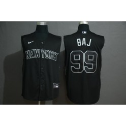 MLB New York Yankees #99 Aaron Judge Black Nike Cool Base Sleeveless Jersey