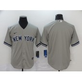 MLB New York Yankees Blank Gray 2020 Nike Cool Base Jersey