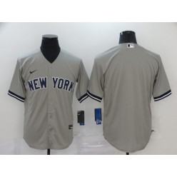 MLB New York Yankees Blank Gray 2020 Nike Cool Base Jersey