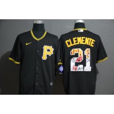 MLB Pittsburgh Pirates #21 Roberto Clemente Black 2020 Nike Cool Base Fashion Jersey