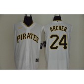 MLB Pittsburgh Pirates #24 Chris Archer White Nike Cool Base Sleeveless Jersey