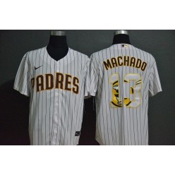 MLB San Diego Padres #13 Manny Machado White 2020 Nike Cool Base Fashion Jersey