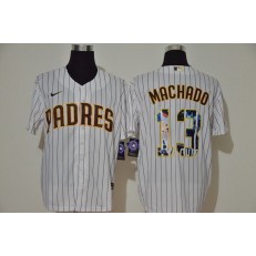 MLB San Diego Padres #13 Manny Machado White Nike Cool Base Player Jersey
