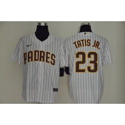 MLB San Diego Padres #23 Fernando Tatis Jr. White Nike Cool Base Sleeveless Jersey