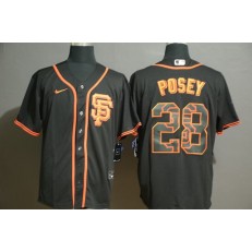 MLB San Francisco Giants #28 Buster Posey Black 2020 Nike Cool Base Fashion Jersey