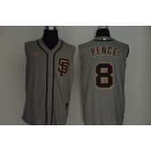 MLB San Francisco Giants #8 Hunter Pence Gray Nike Cool Base Sleeveless Jersey