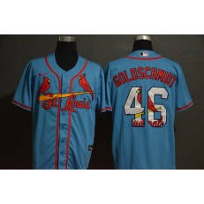 MLB St. Louis Cardinals #46 Paul Goldschmidt Light Blue 2020 Nike Cool Base Fashion Jersey