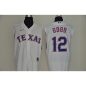 MLB Texas Rangers #12 Rougned Odor White Nike Cool Base Sleeveless Jersey