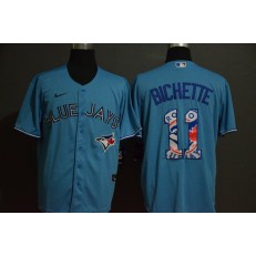 MLB Toronto Blue Jays #11 Bo Bichette Light Blue 2020 Nike Cool Base Fashion Jersey
