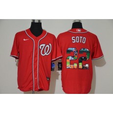 MLB Washington Nationals #22 Juan Soto Red Nike Cool Base Player Jersey