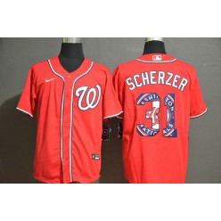 MLB Washington Nationals #31 Max Scherzer Red 2020 Nike Cool Base Fashion Jersey