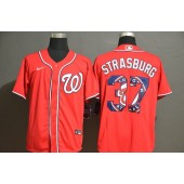 MLB Washington Nationals #37 Stephen Strasburg Red 2020 Nike Cool Base Fashion Jersey