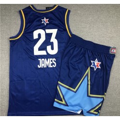 Los Angeles Lakers #23 Lebron James Blue 2020 NBA All-Star Jordan Brand Swingman Jersey(With Shorts)