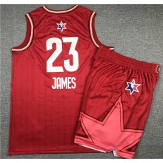 Los Angeles Lakers #23 Lebron James Red 2020 NBA All-Star Jordan Brand Swingman Jersey(With Shorts)