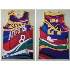 Los Angeles Lakers #24 Kobe Bryant Big Face Color Hardwood Classics Swingman Jersey