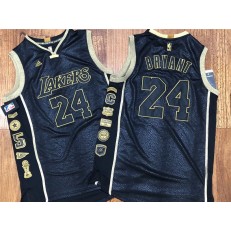 Los Angeles Lakers #24 Kobe Bryant Black Commemorative Edition Swingman Jersey