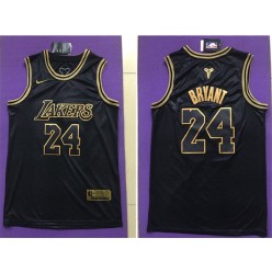Los Angeles Lakers #24 Kobe Bryant Black Nike Swingman Jersey