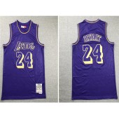 Los Angeles Lakers #24 Kobe Bryant Purple 1996-97 Hardwood Classics Jersey