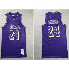 Los Angeles Lakers #24 Kobe Bryant Purple 1996-97 Hardwood Classics Jersey