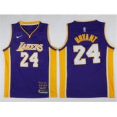 Los Angeles Lakers #24 Kobe Bryant Purple Black Mamba Nike Swingman Jersey