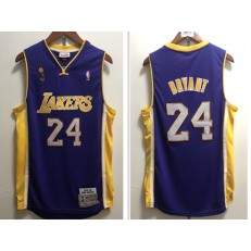 Los Angeles Lakers #24 Kobe Bryant Purple NBA Finals 2008-09 Hardwood Classics Jersey