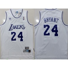 Los Angeles Lakers #24 Kobe Bryant White Hardwood Classics Jersey