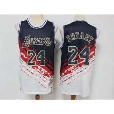 Los Angeles Lakers #24 Kobe Bryant White Independence Day Hardwood Classics Jersey