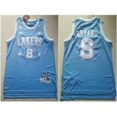 Los Angeles Lakers #8 Kobe Bryant Light Blue Hardwood Classics Jersey