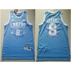 Los Angeles Lakers #8 Kobe Bryant Light Blue Hardwood Classics Jersey