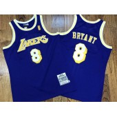 Los Angeles Lakers #8 Kobe Bryant Purple 1996-97 Hardwood Classics Jerseys
